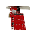 Miniatyrbild 3 av 5: STARTECH PCI Express RAID-kontrollkort för 2 M.2 NGFF SSDs plus 2 SATA III 6Gb/s-portar