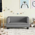 vidaXL Barnsoffa grå 60x40x30 cm konstläder, mini soffa, mini soffa-stol, mini soffa för barn, soffa av 3196327