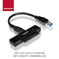 Miniatyrbild 2 av 4: AXAGON ECO AXAGON USB 3.0 Externt hölje för SATA I/II/III 6G UASP-hårddisk, SSD, HDD - ADSA-1S6