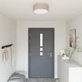Takplafonder i taupe Ø 38 cm tyg E27