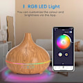 Miniatyrbild 2 av 4: Meross Smart Wi-Fi eterisk oljespridare - Lätt träkorn - 400ml - 15,6W