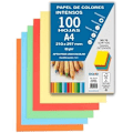 Miniatyrbild 1 av 2: Färgat A4-papper - DOHE - 80 g - Assortiment av intensiva färger - 100 ark - Multifunktionellt Blandad