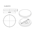 Miniatyrbild 2 av 2: Luminaire Standard Toro CL280CP01, takplafond, 18 W