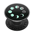 Miniatyrbild 1 av 6: Stöd för smartphone - Popsockets - Fosforescerande retro-emalj - Svart/Blå/Silver - 39,74x7x24,25 mm svart/blå/silver