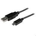 Miniatyrbild 1 av 4: USB A till Micro B slim mobil laddnings-/synkroniseringskabel - STARTECH.COM - 2 m - Svart