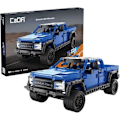 Miniatyrbild 1 av 4: CaDA Byggsats Blå Bil Terrängfordon Smash Off-Roader Återdrag 390 bitar Blå