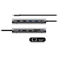 Miniatyrbild 4 av 4: ICY BOX USB-C Dockningsstation med 2 HDMI-portar, 1 DisplayPort 1.4, 100 W strömförsörjning, 4 USB-portar, Läsare av