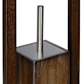 Miniatyrbild 6 av 6: Relaxdays Ensemble Förvaringsställ för Toalettpapper och Toalettborste Med Stativ, Pappersdispenser i Bambu 82x36x21cm, Brun mörkbrun, vit, silverfärgad