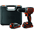 Miniatyrbild 1 av 5: Sladdlös borrskruvmejsel - BLACK+DECKER - BL186KB-QW - 2 hastigheter - 13 mm - 52 N m - 2 18 V batterier