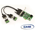 Miniatyrbild 1 av 2: PCI Express PCIe 2-portars RS422 RS485-kort med EXAR XR17V352 Chipset. Windows XP/Vista/Seven/8/10/11, Windows Server 2003/2008/2