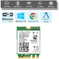 Miniatyrbild 2 av 4: Intel Dual Band Wireless-AX200NGW WLAN/Wi-FI 6 AX200 2230 2x2 AX No vPro, 2,4GHz/5GHz WLAN, Bluetooth 5.1, M.2/A-E-Key 802.11ax