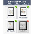 Miniatyrbild 2 av 4: Coque - MoKo - Kobo Clara BW/Clara Colour/Clara 2E - TPU Mjuk - Lätt - Automatisk Vakning Agave Grön