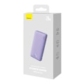 Miniatyrbild 6 av 6: USB Extern Batteri, Typ-C, Mikro-USB, 20W, 10000mAh + Typ-C Kabel - Baseus Airpow (P10022801513-00) - Nebula Lila