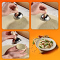 Miniatyrbild 5 av 6: Ravioliform - KADAX - Terni - Stål - 6,8 x 6,8 x 7,7 cm - Ergonomisk design Blanka stål och naturligt trä