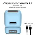 Miniatyrbild 2 av 4: Bluetooth-högtalare - Divoom - Ditoo Mic - 15W - Karaoke - Pixelvisning Blå