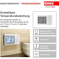 Miniatyrbild 3 av 4: Väggtermostat - EMOS - P5607 - Digital - Programmerbar - Frostskydd
