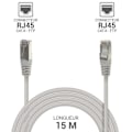 Miniatyrbild 1 av 3: RJ45-kabel Cat. 6 skärmade FTP Ethernet Grå färg 15m