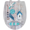 Miniatyrbild 1 av 6: WC-sitsdel - WENKO - Strand - Termoplast - Easy Close - Hygienisk montering Multifärgad, Matt silver