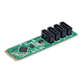 Miniatyrbild 1 av 4: M.2 till SATA-adapter - StarTech.com - 4 portar - PCIe 3.0 - ASM1064 - Kompatibel med Windows/macOS/Linux