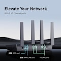 Miniatyrbild 4 av 4: WiFi 6-Router GL-MT6000 Flint 2 | Spelrouter | 2 Multi-Gig 2,5G-portar + 4 Ethernet 1G-portar | Enhetsanslutning