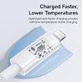 Miniatyrbild 6 av 6: USB-C till Lightning-kabel, Snabbladdning 20W, 1m - Baseus Gem (P103737300121211-00) - Mångfaldig vit