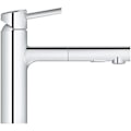Miniatyrbild 2 av 4: GROHE Engrepps diskbänksblandare Concetto 30273001 - Gjuten vridbar pip - 100 ° rotation - Utdragbart duschmunstycke - Temperaturbegränsare - Krom Grå krom