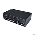 Miniatyrbild 2 av 3: STARTECH 4-portars 4K 60Hz DisplayPort Dual Display KVM-switch med inbyggd USB 2.0-hubb - 4 dator(ar)