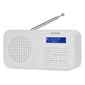 Miniatyrbild 1 av 2: DAB+ Digital Radio - DENVER - DAB-42WHITE - Alarm - Väckarklocka - Bärbar i Trä Vit