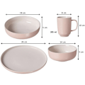 Miniatyrbild 3 av 3: Komplett service - Ritzenhoff bordsservering - brytare - Kombiservice - Jasper 16-delad bordsservering Rosa/gres