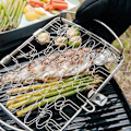 Miniatyrbild 2 av 2: Weber fiskkorg i rostfritt stål - liten modell Grå