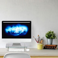 Miniatyrbild 5 av 6: Relaxdays Stödscreen i glas, TV-bord, för bärbar dator, justerbar i höjd 9 till 11 cm, l x b 70 x 24 cm transparent