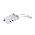 Miniatyrbild 1 av 2: Hub USB/Ethernet - TRENDnet - TUC-ETGH3 - USB Typ C - 3 portar USB 3.0 - 1 port RJ-45