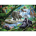 Miniatyrbild 1 av 3: Pussel 100 bitar XXL: Djur i djungeln Flerfärgad