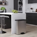 Miniatyrbild 1 av 6: Deco Rektangulär Pedal Bin 65 L Silver - Curver Silver