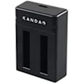 Miniatyrbild 1 av 2: Batteriladdare - KANDAO - QooCam Ego - Dubbel - USB Typ C - 4,2 V 750 mA Klockan är en del av produkten.