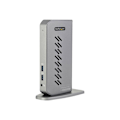 Miniatyrbild 1 av 3: USB-hub - Startech - DK30A2DHUUE - 6 portar USB A - 1 portar RJ-45 - Svart