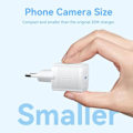 Miniatyrbild 3 av 6: Laddare för EU-kontakt, GaN, 20W, Typ-C, Smart Charging - Vention (FEPB0-EU) - Svart