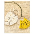 Miniatyrbild 4 av 4: Macramé Pendel Kit - Franska Kit - Fjäder & knutar - Vit - Från 10 år - Blandat Flerfärgad