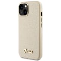 Miniatyrbild 3 av 6: Skydd för iPhone 15 / iPhone 14 / iPhone 13 - Guess Glitter Glossy Glossy Script (GUHCP15SPGMCSD) - Glittrande Beige