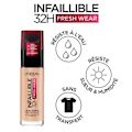 Miniatyrbild 4 av 6: L'OREAL PARIS Infallible Foundation - Långvarig 32H - 140 COOL ROSE 140 Golden Beige