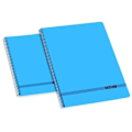 Miniatyrbild 1 av 2: Enri Notebook - 100430029 - Set med 10 Spiral Notebooks Soft Cover, F/215 x 310 mm