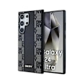 Miniatyrbild 1 av 6: DKNY Rutigt läder Mono Pattern MagSafe - Fodral till Samsung Galaxy S24 Ultra (svart)