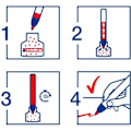 Miniatyrbild 3 av 4: Permanent pen - EDDING - 9000001 - Retractable - Bullet tip - Opaque ink Svart