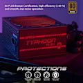 Miniatyrbild 2 av 5: Alimentering - SPYCO - Typhoon PS-551 - 550W - 80 PLUS Bronze - Super Silent-fläkt