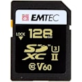 Miniatyrbild 1 av 2: SDXC Minneskort - EMTEC - ECMSD128GUHS2V60 - 128 Go - UHS-II U3 V60 - 300 Mo/s Läsning, 160 Mo/s Skrivning