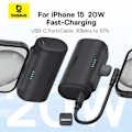 Miniatyrbild 6 av 6: Snabb laddnings externbatteri OS-Baseus Compact Type-C Edition 5000mAh 20W Cluster Svart