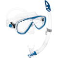 Miniatyrbild 2 av 4: Cressi - DM340020 - Set Estrella + Gamma Combo Set Dykmask och snorkel Unisex-Vuxen, Transparent/Blå, One Size