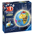 Miniatyrbild 2 av 4: Ravensburger - 3D Globe World Map Pussel med LED - 72 bitar Blå
