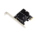 Miniatyrbild 3 av 3: 4-portars styrkort för SATA-enhet över PCI Express PCIe x1-port med AHCI- och UEFI-stöd. ASM1064 chipset