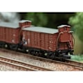 Miniatyrbild 2 av 2: Parti om 5 DB godsvagnar - MÄRKLIN - Märklin 86070 - Pwgs 41, OMM 52, G 10, K 15 - Inredning Okänd